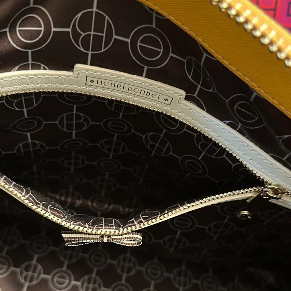 Henri Bendel Yellow Satchel Bag - Picture 5 of 9